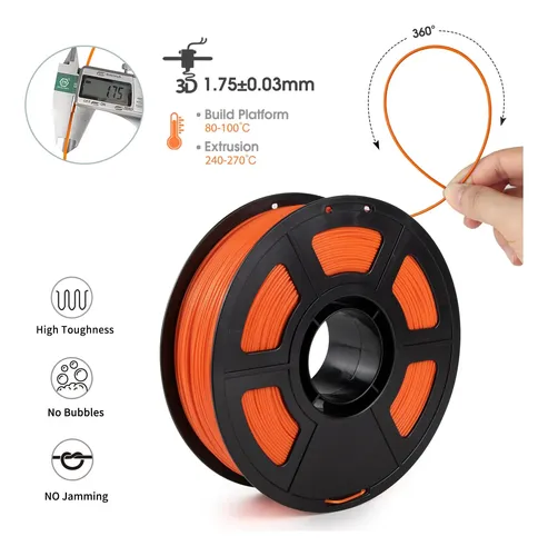 Filamento Para Impresora 3d Isanmate Asa, 1,75 Mm, Naranja,