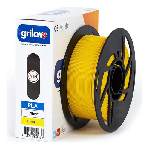 Grilon3 Filamento Pla 1.75mm 1kg Impresora 3d Color Gris Plata