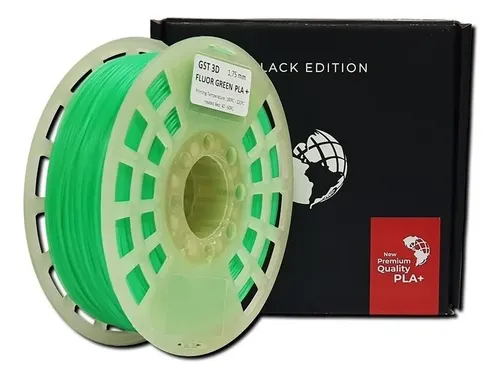 Filamento 3D PLA Verde Flúo 1.75mm GST3D 1Kg Adherencia Brillo