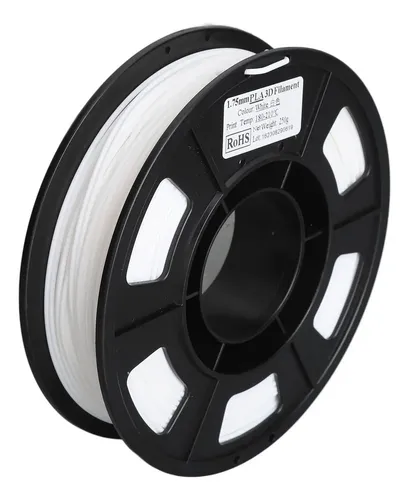 Filamento De Impresora 3d Pla De 1,75 Mm, Blanco, 8,8 Oz, Pe