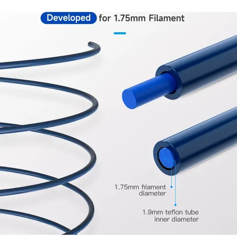 Tubo Bowden Capricornio Creality 2m Ptfe Para Filamento