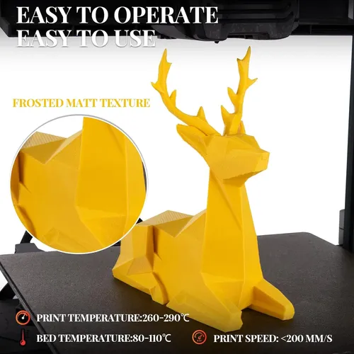 Filamento Petg Fibra De Vidrio Amarillo 1 75mm 1kg