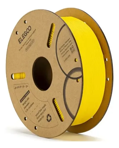 Elegoo 1kg Pla Filamento para Impresora 3d 1.75mm Color Amarillo
