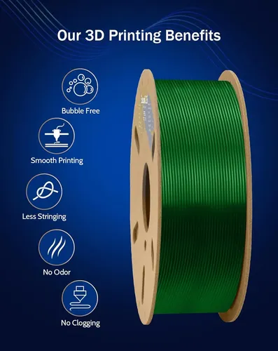 Filamento Petg 3d Verde Translúcido 1 75mm 1kg