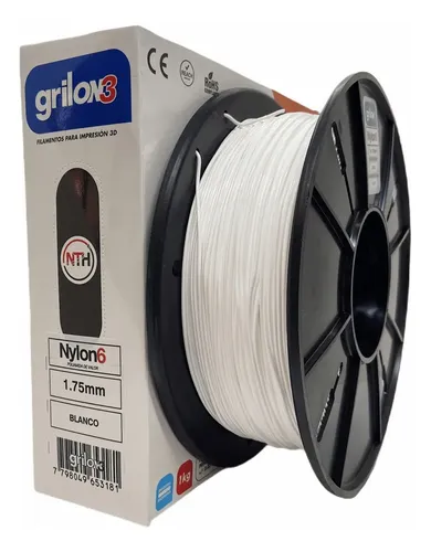 Filamento 3D Grilon3 Nylon 6 1.75mm Negro 1kg Alta Resistencia