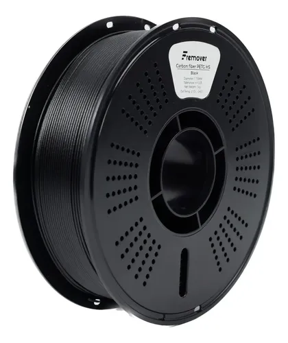 Filamento 3d Petg+ Fibra De Carbono High Speed X1kg Fremover Color Negro Carbono