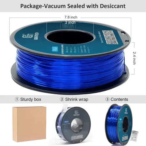 Filamento Pla Seda Metalizado Azul Real 1 75mm 1kg Plateado
