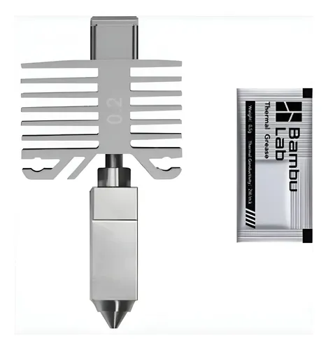 Hotend 0.2mm Acero Inoxidable Para Bambu P1 X1 Original