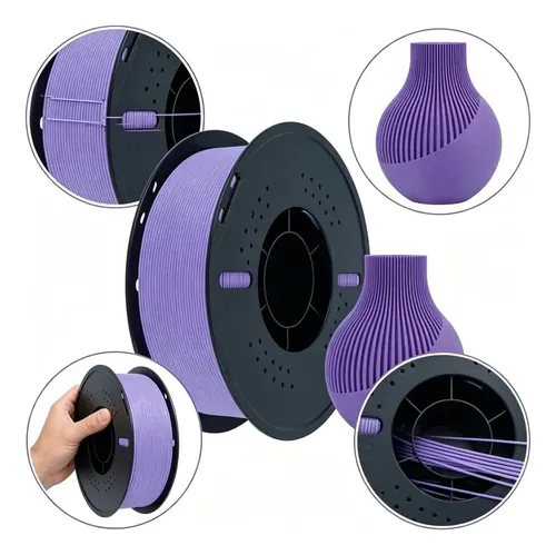 Filamento Pla Mate Rojo Morado 1 75mm 1kg Para Bambu 3d