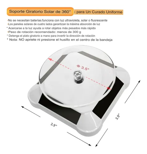 Kit Led Curado Uv Impresora 3d Plato Giratorio Temporizador