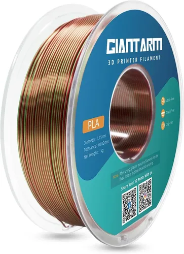 Filamento Pla Para Impresora 3d, Seda Brillante, Rojo Y Verd