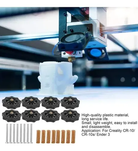 Kit Nivelador Resorte Para Impresora 3d Con Tuercas Plástic