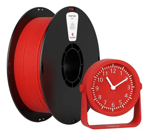 Filamento Abs Mate 1.75mm Rojo 1kg Para Impresoras 3d Matte-red
