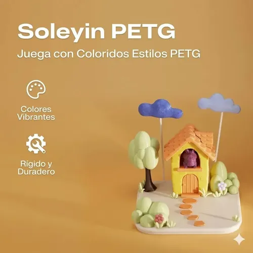 Filamento Creality Soleyin Basic Petg Negro 1.75mm 1kg Eco Negro