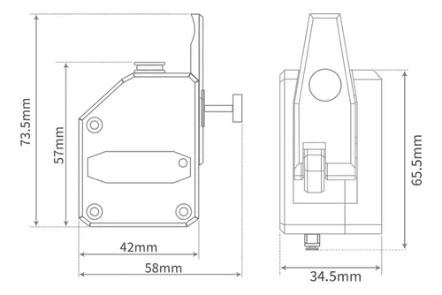 Extrusor Doble Engranaje 1 75mm Alta Precisión Cnc