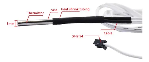Termistor De Impresora 3d Ht-ntc100k Para Sensor Heater Bloc