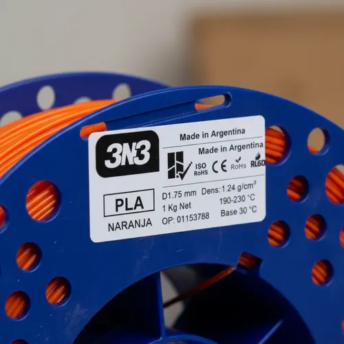 Filamento 3n3 Pla 1.75mm 1kg Impresora 3d – Color Naranja