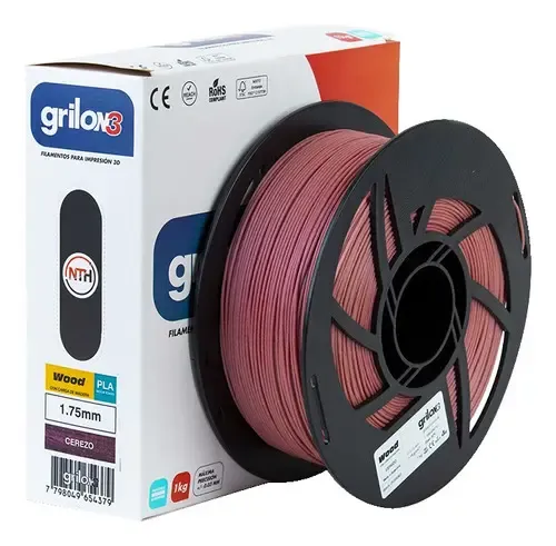 Filamento Wood Pla Madera Grilon3 1.75mm Impresora 3d Color Cerezo
