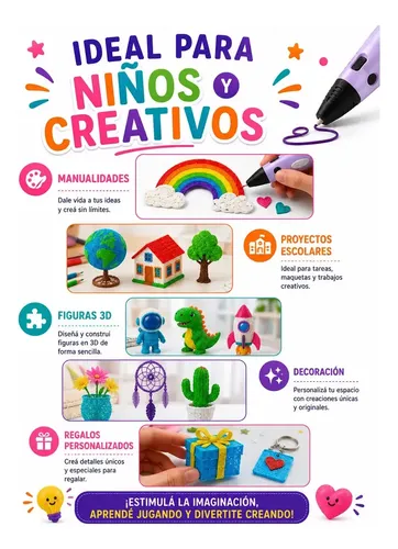 Repuesto Filamento Pla Lapiz 3d X100m 20 Colores