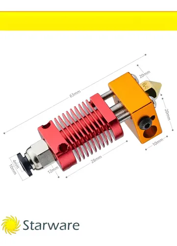 Hotend Extrusor Creality Mk8 Ender 3 Cr10 V2 Completo