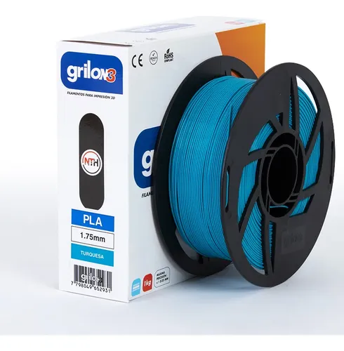 Filamento 3D Grilon3 PLA de 1.75mm y 1kg turquesa