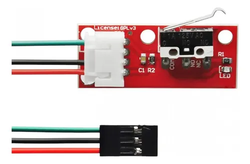 Endstop Mecanico Fin De Carrera + Cable Conector 3d Cnc