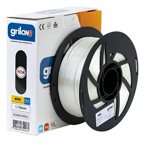 Filamento Seda Grilon3 Pla Silk 1,75mm 1kg – Color Blanco perla