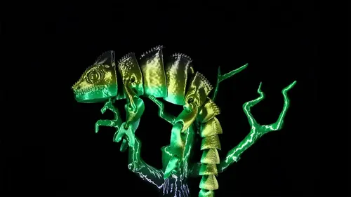 Filamento Pla Lovoon 1.75mm 1kg, Verde Negro, 3d Gradient Silk Black/green