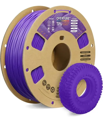 Filamento Tpu 1.75mm Para Impresora 3d Flexible Purpura 1kg
