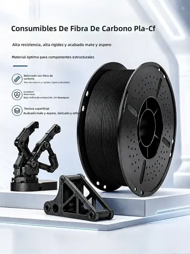 Filamento Pla-cf Fibra De Carbono 1.75mm 1kg Impresión 3d
