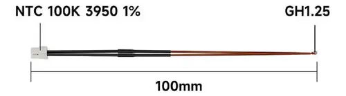 Termistor Ntc 100k Para Bambu Lab 100mm
