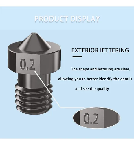 Nozzle 0.2 0.4 0.6 E3d Impresora 3d Prusa Acero Reforzado
