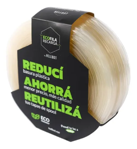 Filamento PLA Hellbot Ecofila Recarga LOCK 1kg 1.75mm Transparente