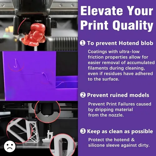 Kit Hotend De 4 Piezas Con Revestimiento Mpvd De Acero Endur