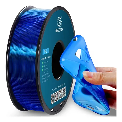 Filamento De Tpu Geeetech, Material De Impresión 3d Flexible Azul