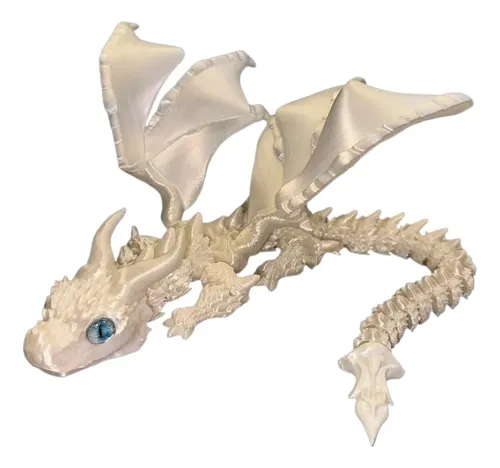 Dragón Volador De Cuernos Grandes De Juguete Impreso En 3d,