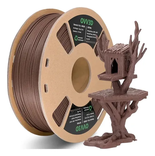 Filamento Pla De Madera De Nogal Ovv3d, 1,75 Mm, 1 Kg Marrón