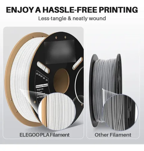Filamento 3d Pla Pro Elegoo 1.75mm 1kg Alta Rigidez Violeta