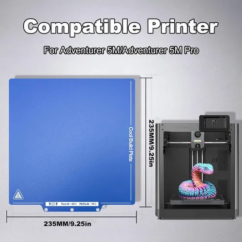 Placa Flexible Magnética Pei 235x235mm Para Impresión 3d
