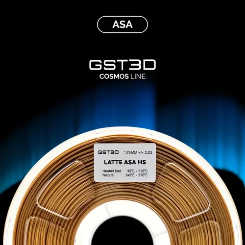 Filamento Asa High Speed Gst3d Cosmos 1kg 1.75mm Latte