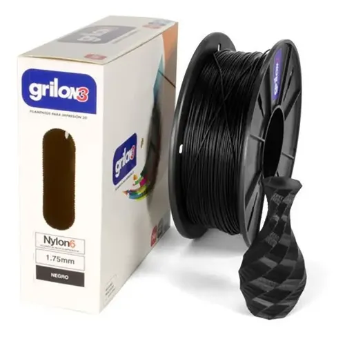 Filamento 3D Grilon3 Nylon 6 1.75mm 1kg Blanco para Engranajes