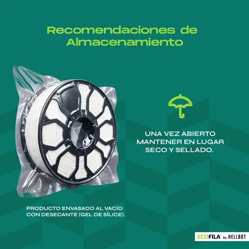 Filamento Pla Hellbot Ecofila 1.75mm 1kg Impresión 3d