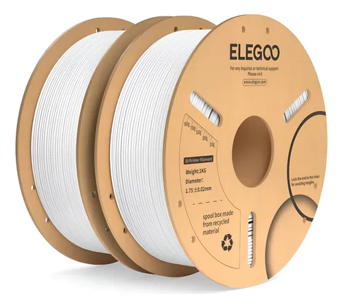 Filamento Pla Plus 1.75 Mm Elegoo Blanco 4.41 Lb 3d Fdm