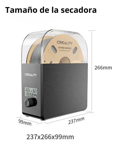 Caja Secadora De Filamento Creality 2.0 Pla Petg Tpu Abs Color Negro