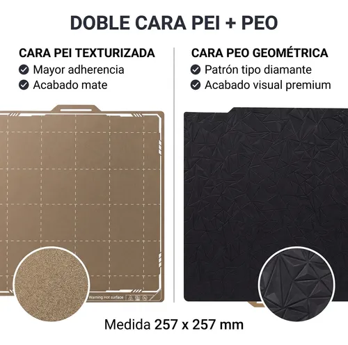 Placa Pei Peo Bambu Lab X1 P1 A1 257×257 Insurprint