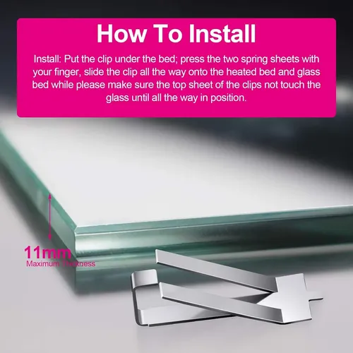 10 Clips Resortes Vidrio Para Cama Impresora 3d Ender