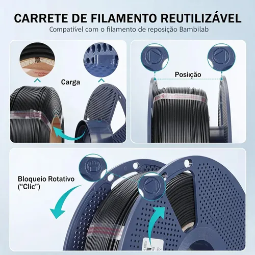 Filamento PETG Sunlu Azul de 1.75 mm y 1 kg para Impresoras 3D