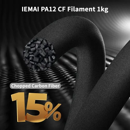 Filamento De Nailon De Fibra De Carbono Iemai Pa12 De 1,75 M