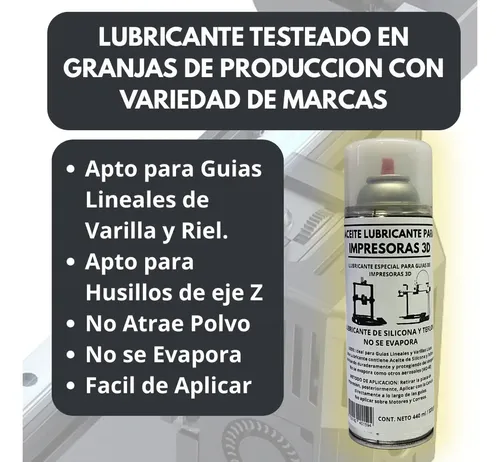 Aerosol Aceite Lubricante 440ml Impresora 3d Silicona Teflon