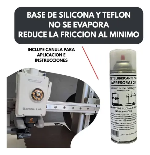Aerosol Aceite Lubricante 440ml Impresora 3d Silicona Teflon